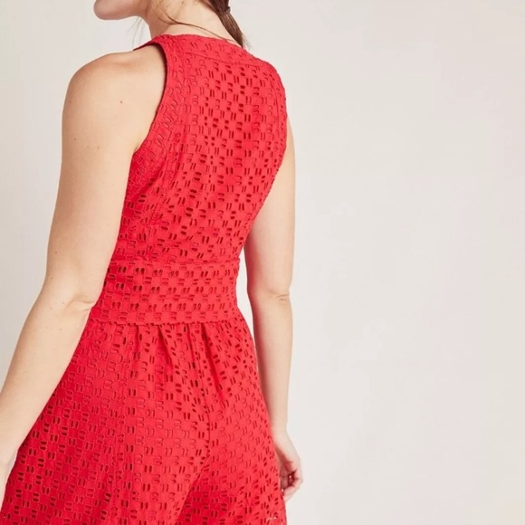 Anthropologie Red Sleeveless Sweetheart Sundress - Picture 8 of 10